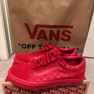 Mens Vans 10.5 Racing Red
